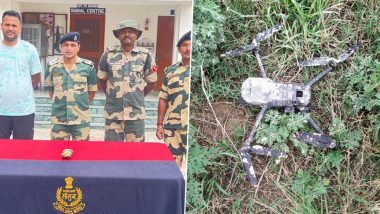 Punjab: BSF Recover Pakistani Drone, Packet of Heroin in Separate Search Operations in Tarn Taran and Amritsar (See Pics)