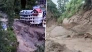 Kullu Cloudburst: 3 Shops, Footbridge Washed Away in Flash Flood Triggered by Cloudburst in Himachal Pradesh&rsquo;s Tosh Area (Watch Videos)