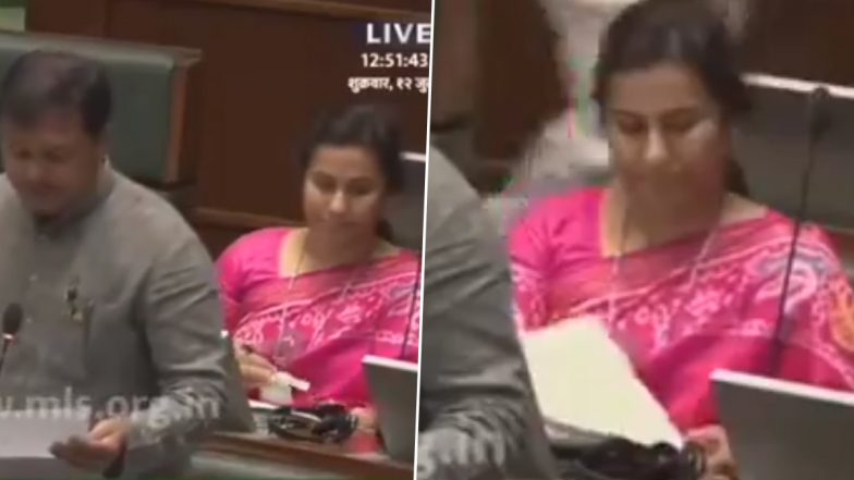 Maharashtra: Meghna Sakore Bordikar Keeps Currency Notes in Folder During Legislative Assembly Session, BJP MLA Responds After Video Goes Viral