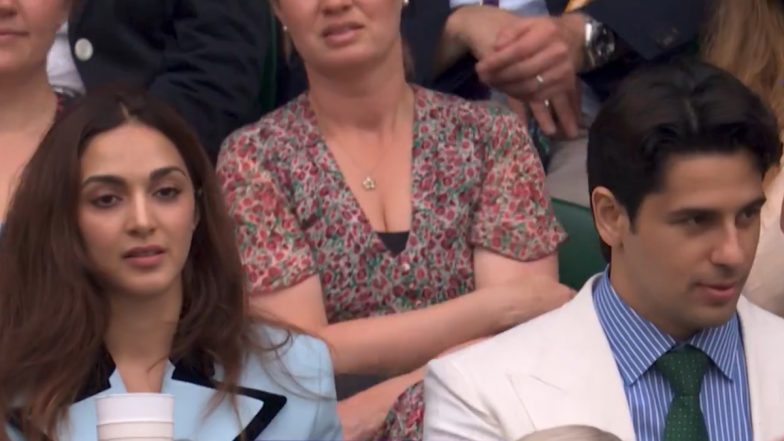 Wimbledon 2024: Kiara Advani and Sidharth Malhotra Look Graceful As They Attend Quarter-Final Clash in London (Watch Video)