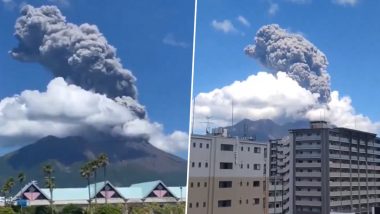 Volcano Erupts in Japan Video: Mount Sakurajima Erupts, Sending Smoke High Into the Sky