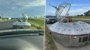 UFO-Like Car Spotted at Missouri! Crawford County Sheriff Pulls Over Spaceship-Inspired Car Driving to Roswell UFO Festival (See Pictures)