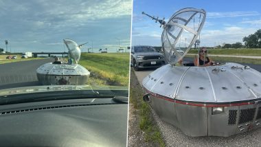 UFO-Like Car Spotted at Missouri! Crawford County Sheriff Pulls Over Spaceship-Inspired Car Driving to Roswell UFO Festival (See Pictures)