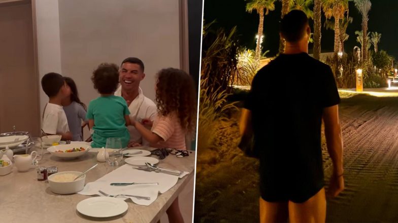 Cristiano Ronaldo Enjoys Vacation With Family, Girlfriend Georgina Rodriguez Shares Video With Portuguese Star Making His Children Laugh (See Post)