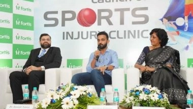 Business News | Indian Cricketer Ajinkya Rahane Inaugurates the Sports Injury Clinic at Fortis Hospital Mulund