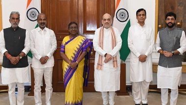 India News | Union Home Minister Amit Shah Calls on President Murmu at Rashtrapati Bhavan