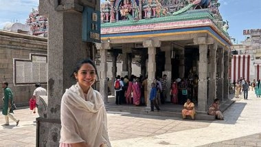 Entertainment News | In Pics: Sobhita Dhulipala Visits Kapaleeshwarar Temple