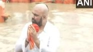 India News | Fulfilling His Vow Bihar Minister Samrat Choudhary Removes Turban, Dedicates It to Lord Ram in Ayodhya