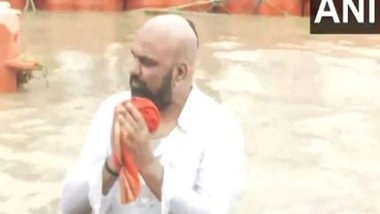 India News | Fulfilling His Vow Bihar Minister Samrat Choudhary Removes Turban, Dedicates It to Lord Ram in Ayodhya
