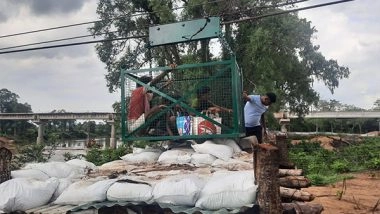India News | Chhattisgarh: Security Forces Set Up Ropeway on River Chintavagu for Villagers in Naxal-infested Bijapur
