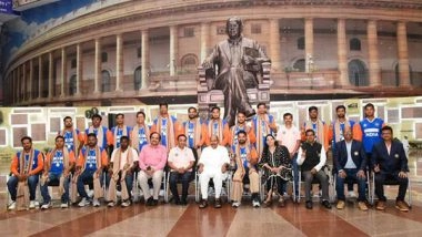 Sports News | Union Minister Virendra Kumar Felicitates Indian Deaf Cricket Team for Historic Win in Bilateral Series Against England