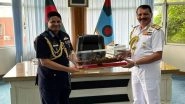 World News | Indian Navy Chief Admiral Dinesh K Tripathi Calls on Chief of Air Staff of Bangladesh Air Force