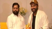 Sports News | Maharashtra CM Eknath Shinde Felicitates T20 World Cup Champions Rohit Sharma, Suryakumar, Dube, Jaiswal
