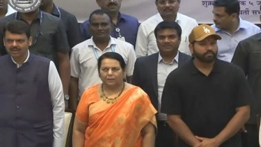 Sports News | Eknath Shinde, Devendra Fadnavis Felicitate India Captain Rohit Sharma in Maharashtra Vidhan Bhavan