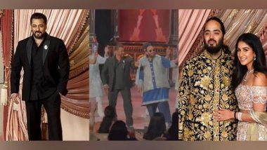 Entertainment News | Salman Khan Grooves to 'Aisa Pehli Baar Hua Hai' with Groom-to-be Anant Ambani at His Sangeet