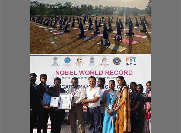 Business News | S. Thangapazham Medical College Made An Historical Nobel World Record Attempt On 10th International Yoga Day - 2024