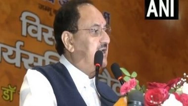 India News | Union Minister JP Nadda Pays Tribute to Dr Syama Prasad Mukherjee on His Birth Anniversary in Jammu