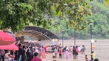 India News | Rishikesh: Water Level in Ganga Rises Amid Heavy Rainfall