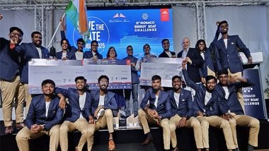 World News | Team Sea Sakthi from India Wins Three Prizes at Monaco Energy Boat Challenge