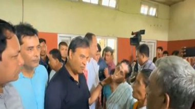 India News | Assam CM Visits Flood Relief Camps; Announces Houses Under PMAY