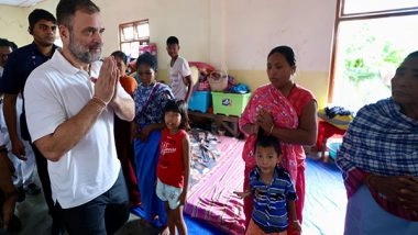 India News | Manipur: Rahul Gandhi Arrives in Imphal to Meet Victims of Violence at Relief Camps