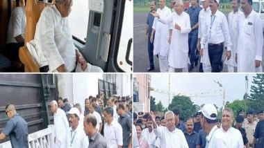 India News | Nitish Kumar Conducts Aerial Survey of Rising River Water Levels, Urges Officials to Remain Vigilant