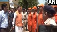 India News | Uttarakhand CM Pushkar Singh Dhami Interacts with Rescue Personnel in Flood-affected Khatima