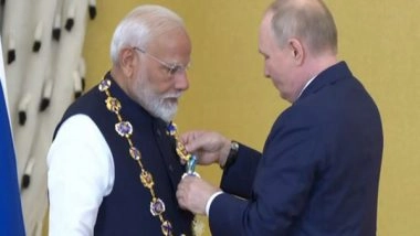 World News | PM Modi Awarded with Russia's Highest Civilian Honour