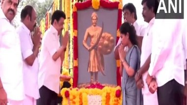 India News | Tamil Nadu CM Pays Tribute to Freedom Fighter Maveeran Alagumuthu Kone on His Birth Anniversary