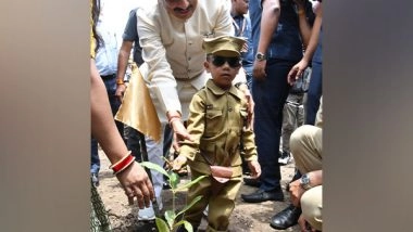 India News | MP CM Mohan Yadav Plants Sapling with Police Officials as Part of 'Ek Ped Maa Ke Naam' Campaign in Bhopal