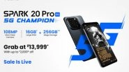 Business News | The Ultimate 5G Ka Champion - TECNO SPARK 20 Pro 5G Goes on Sale Today