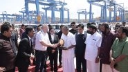 Business News | Milestone Moment in India's Maritime History, Mothership 'San Fernando' Berths at Vizhinjam Port , Mothership 'San Fernando' Berths at Vizhinjam Port