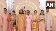 Entertainment News | Ambani Wedding: Mukesh-Nita, Akash-Shloka Pose for 'fam Jam' Picture with Groom Anant