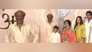 Entertainment News | Anant Ambani-Radhika Merchant Wedding: Rajinikanth Snapped with Family at Star-studded Event