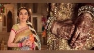 Entertainment News | Anant-Radhika Wedding: Nita Ambani Sports Unique, Traditional Design Mehndi