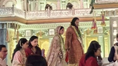 Entertainment News | Look at Anant Ambani, Radhika Merchant's Pictures from Their Fun-filled Varmala Ceremony