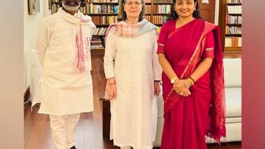 India News | Jharkhand CM Hemant Soren, Wife Kalpana Meet Sonia Gandhi in Delhi