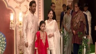 Sports News | MS Dhoni, Bumrah, Suryakumar Arrive for Anant-Radhika's 'Shubh Aashirwaad' Ceremony'