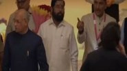 India News | Maharashtra CM Eknath Shinde Arrives for Anant-Radhika Shubh Aashirwad Ceremony