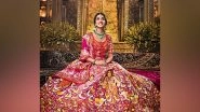 Entertainment News | Radhika Merchant Looks Breathtaking in Hand-painted Lehenga at Shubh Aashirwad Ceremony