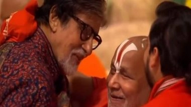 Entertainment News | Amitabh Bachchan Seeks Blessings from Swami Rambhadracharya at Anant-Radhika's 'Shubh Ashirwad' Ceremony