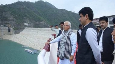 Business News | Union Minister Manohar Lal Inspects Work Progress at 2400 MW Tehri Hydro Power Complex