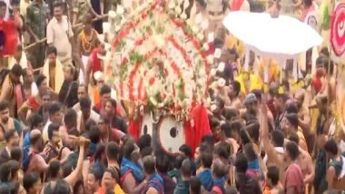 India News | Odisha: Lord Jagannath, Siblings Placed on Chariots for Bahuda Yatra