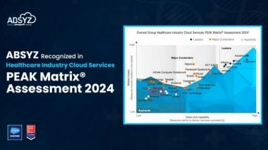 Business News | ABSYZ Recognized in Healthcare Industry Cloud Services PEAK Matrix® Assessment 2024