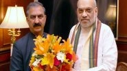 India News | Himachal CM Sukhu Meets Amit Shah, Requests Release of Rs 9,042 Crore Under Post-disaster Assessment