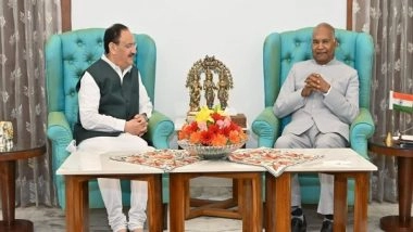 India News | JP Nadda Meets Former President Ram Nath Kovind