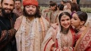 Entertainment News | Ranveer Singh, Deepika Padukone Share Pic with Newlyweds Anant Ambani-Radhika Merchant