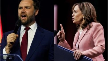 World News | Kamala Harris Criticises JD Vance's Abortion Stance After He Formally Accepts VP Nomination