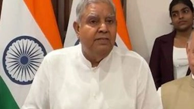 India News | Vice President Dhankhar Calls on Media to Rise Above Partisan Views and Avoid Aligning with Political Agendas