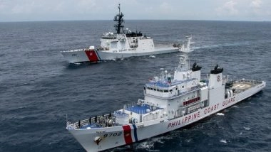 World News | US, Philippine Coast Guards Conduct Bilateral Search, Rescue Exercises in South China Sea